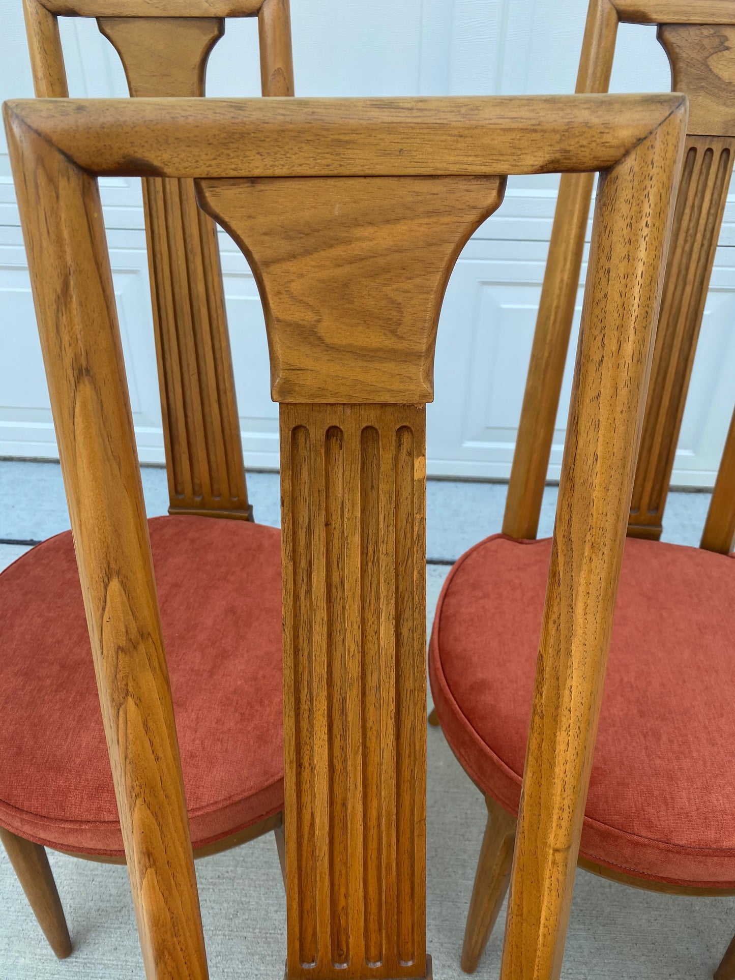 Reupholstered Set of 6 1960s Tomlinson “Sophisticate Collection” No.63 Dining Chairs