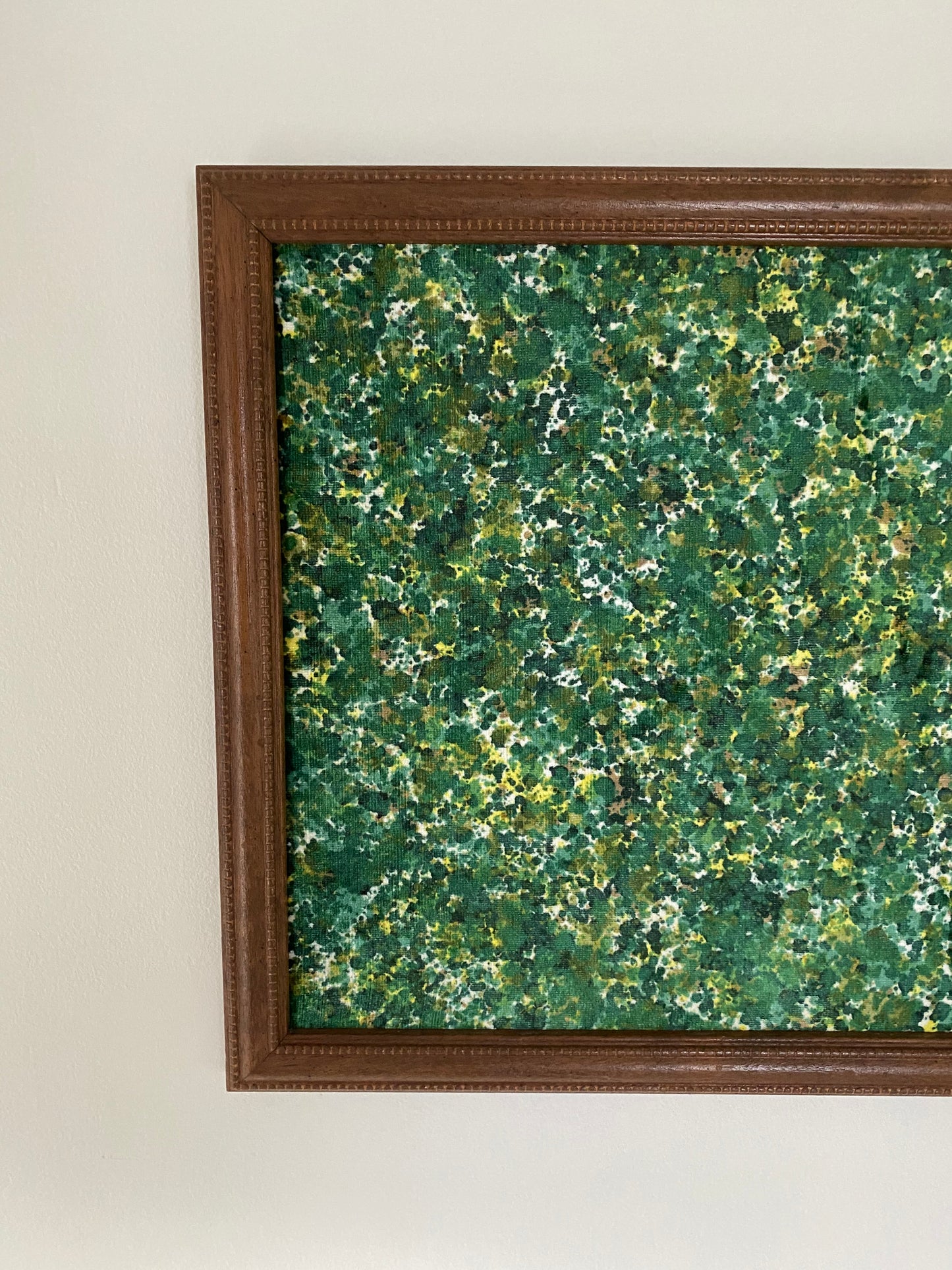 Vintage Square Frame with Green Emerald Lapis Fabric