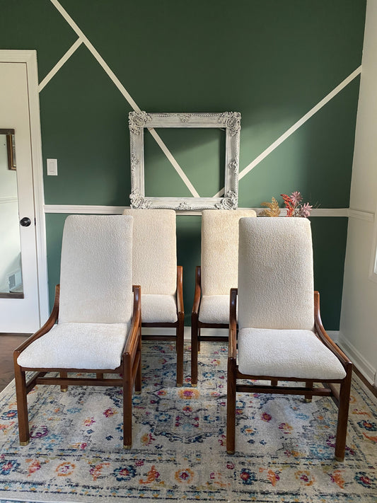 Set of 4 Reupholstered Henredon Dining Chairs
