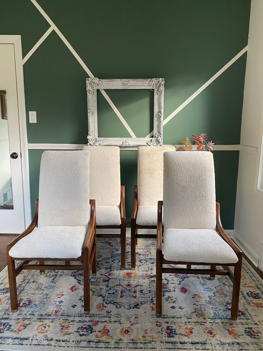 Set of 4 Reupholstered Henredon Dining Chairs